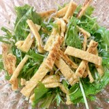カリカリお揚げとシラスの水菜サラダ